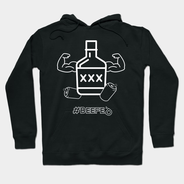 Virtual Pub Podcast: #Beefed White Logo Hoodie by Virtual Pub Podcast